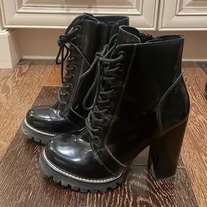 Jeffrey Campbell patent booties
